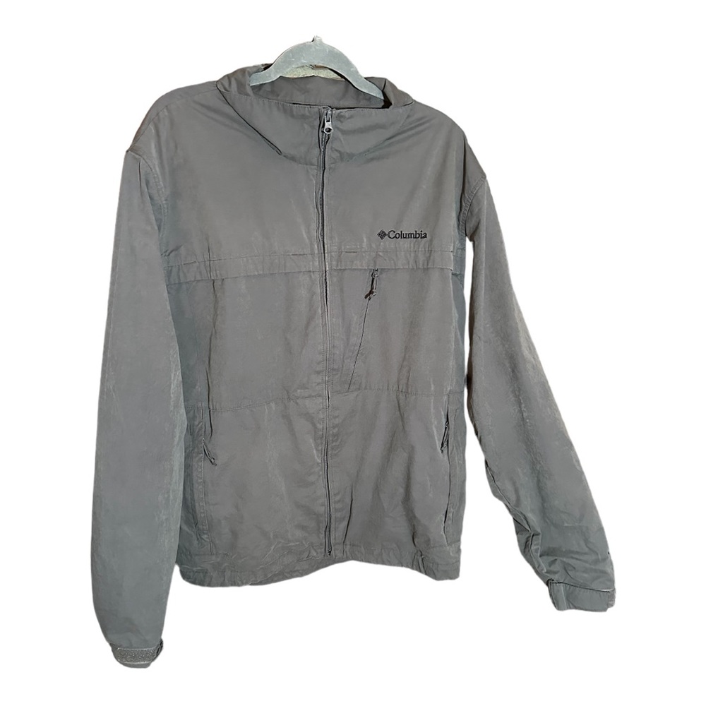 COLUMBIA sportswear company Omni-shield windbreaker rain jacket gray zip up